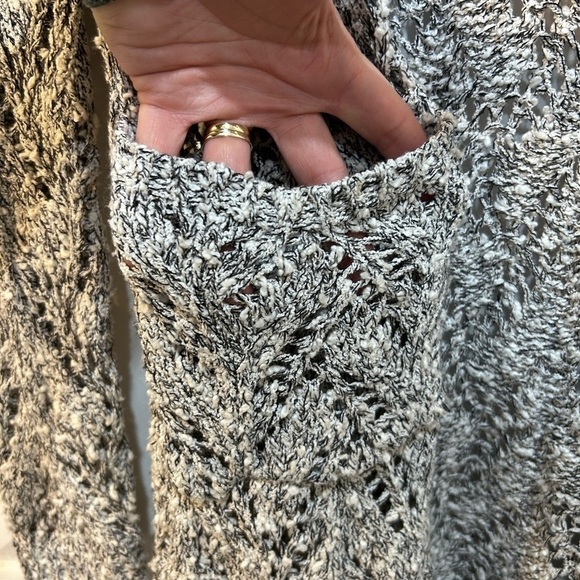Anthropologie Knitted & Knotted Emmaline Tie Front Marled Cardigan Sweater Sz S - Picture 7 of 11